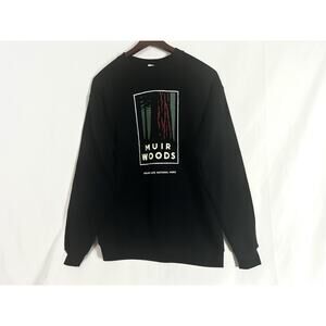 Muir Woods National Monument Black Crewneck Sweatshirt M Nature Camp